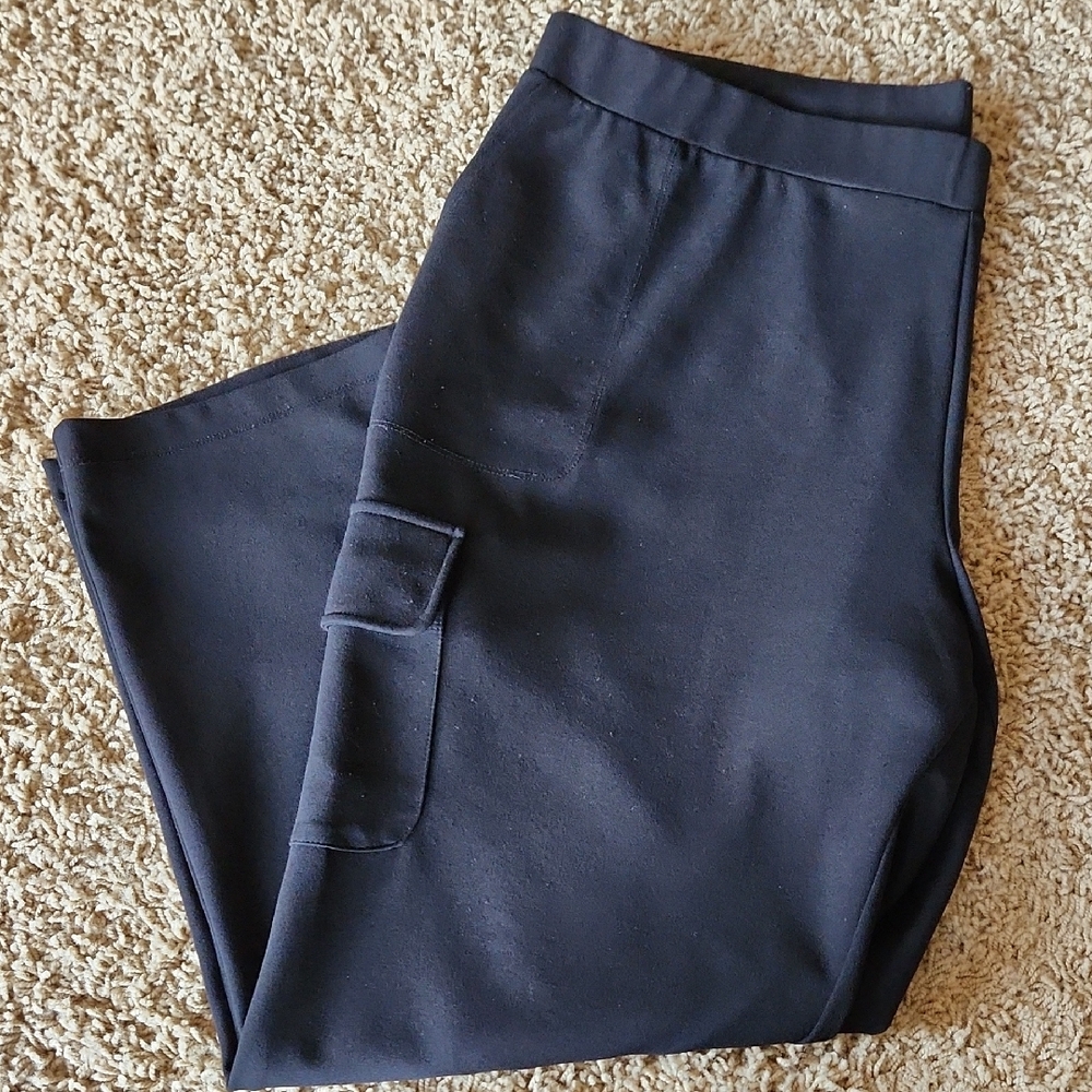 Lisa Rinna Black Polyester Cargo Pants Womans Size XLP